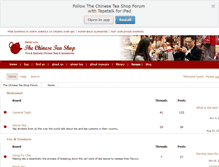 Tablet Screenshot of forums.thechineseteashop.com